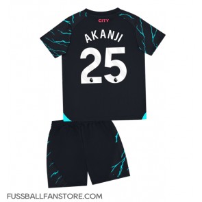 Manchester City Manuel Akanji #25 Replik 3rd trikot Kinder 2023-24 Kurzarm (+ Kurze Hosen)